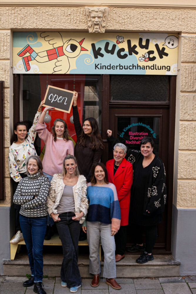 Team Kuckuck KinderBuchKultur – Wiedereröffnung Buchhandlung Kuckuck